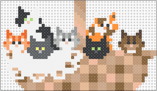 basket of kittens - beige, tan