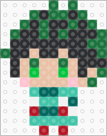 Deku 3 - green,beige,teal