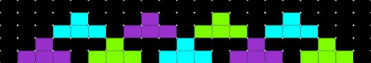 Random colors on a ladder cuff 2 - black,purple,light blue,green,cotdmazes,tetris,game,ladder,blue