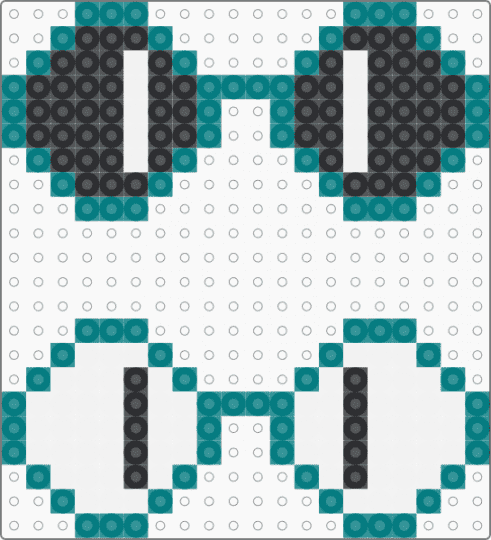 Ralsei glasses for Ralsei Rotator - teal,white,deltarune,ralsei,pearler,character,game,cute,glasses