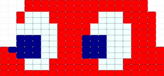 Red ghost from Pac-Man - red,pac man,red ghost,blue,white,game,90s,ghost