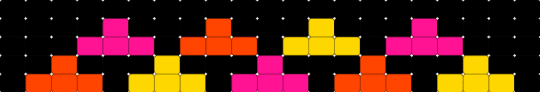 Random colors on a ladder cuff - black,red,pink,yellow,cotdmazes,orange,tetris,game,ladder
