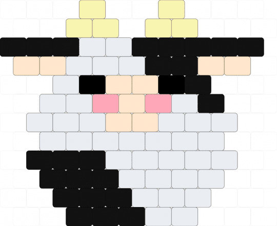 Cow - white,beige,yellow,cow,squish,black,animal,charm,easy,cute