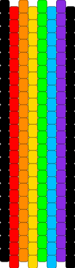 Rainbow band - orange,green,purple,colorful