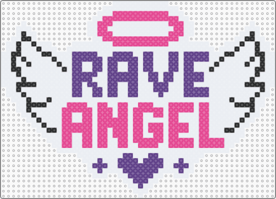 Rave Angel - angel, love, pink, purple, rave, white