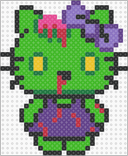 Zombie HelloKitty - green, purple
