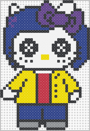 Coraline Kitty - blue, yellow