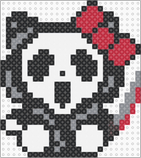 Hello Kitty Ghostface - black, gray, red, white
