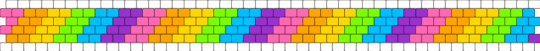 choker (white and rainbow) - orange,green,colorful