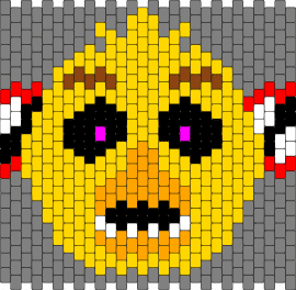 Chica - chica,fnaf,five nights at freddys,video game,panel,horror,yellow,gray
