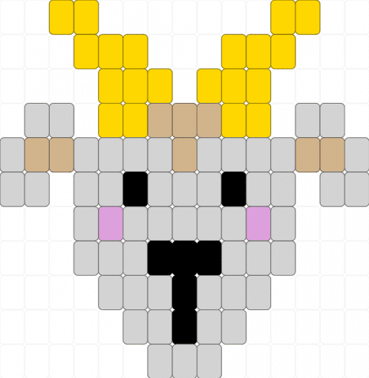 goat head 3 - goat,head,charm,animal,horns,white,yellow