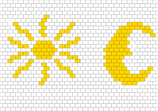 sun and moon test - white