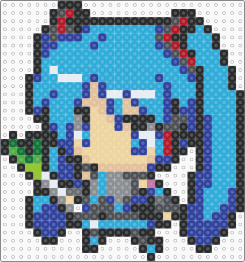 Miku1 - gray,light blue,purple
