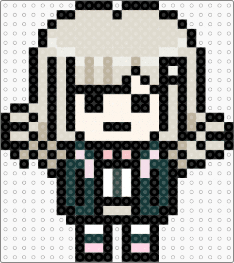 Chiaki Nanami 8bit - beige, black, character, chiaki, chiaki nanami, danganronpa, gamer, goat, ultimate gamer, video game