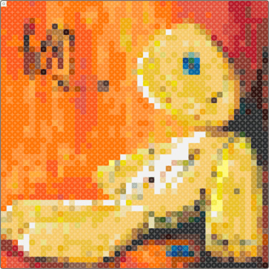Korn Issues Album Cover (small) - orange,red,yellow,korn,issues,album,cover,album cover,cd
