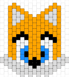 miles tails prower charm - tails,sonic the hedgehog,sega,fox,character,head,charm,orange,gray