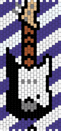Rockstar Cuff! \o/  \o/ - guitar,diagonal,stripes,rockstar,music,instrument,white,purple