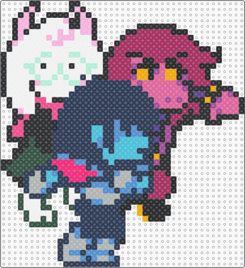 Kris, Susie & Ralsei Sneaking - pink,purple,deltarune,kris,susie,ralsei,deltarune pattern,undertale