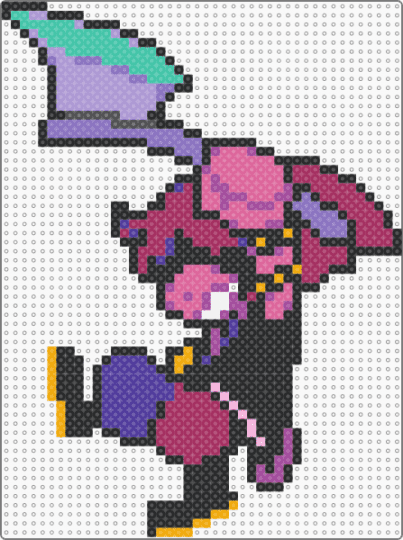 Susie Rude Buster Sprite - black,pink,susie,deltarune,rude buster,susie deltarune,undertale