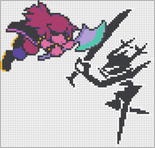 Roaring Knight & Susie Clash - black,pink,deltarune,susie,roaring knight,kris,ralsei,undertale
