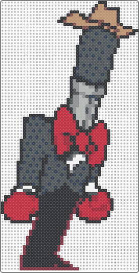 Cowboy Mike (Jongler) - red,gray,pink,deltarune,tenna,jongler,pluey,battat,kris,mike