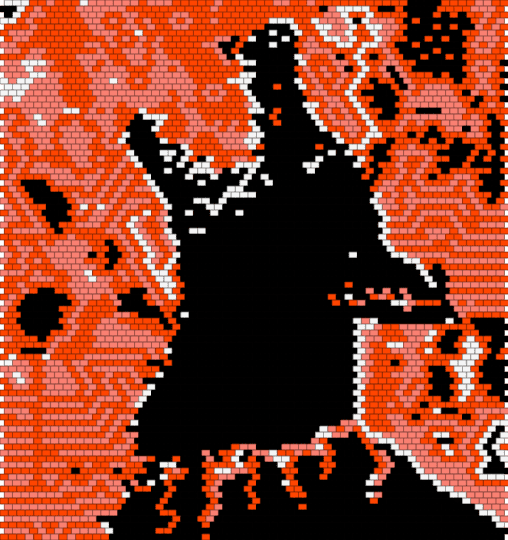 alpha - alpha,doberman,dog,panel,silhouette,intense,animal,red,orange