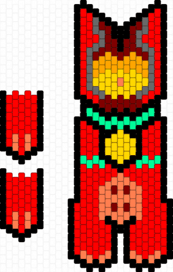 V2 kitty - red,orange,kitty,pride,ultrakill,robot