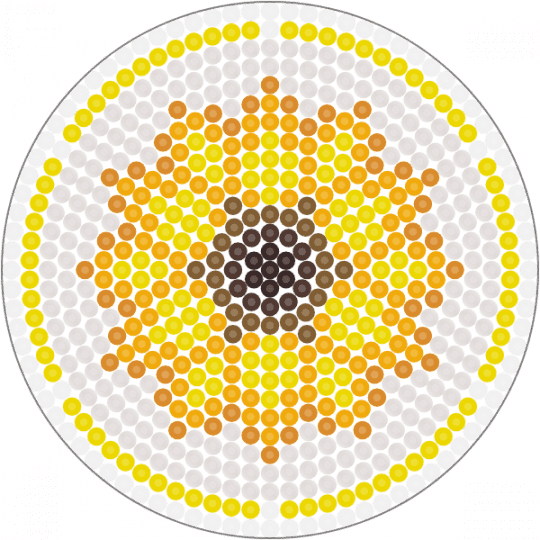 Sunflower Pendant - beige, orange, sunflower, yellow