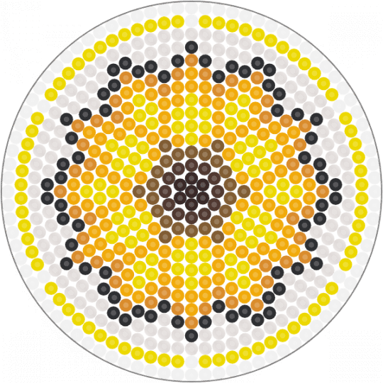 Sunflower Pendant V2 - beige, orange, sunflower, yellow