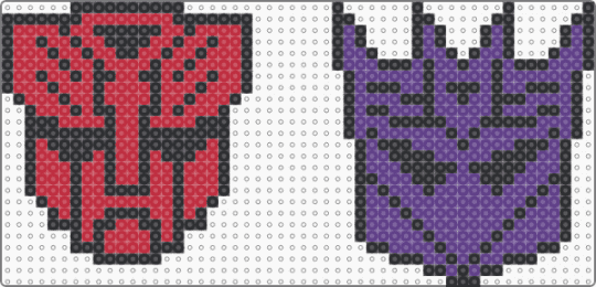 Transformers: Autobot & Decepticon Symbols - red,purple,autobots,decepticons,transformers