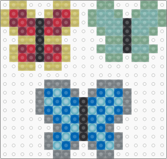 Small Christmas Present Butterflies 2 - yellow,teal,gray,blue,christmas,butterfly,butterflies,presents