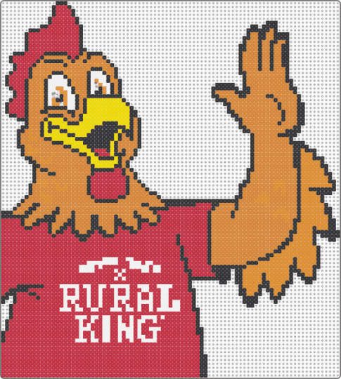 Rural King's Rudy Rooster (Huge) - rural king,rudy rooster,rooster,mascot,logo