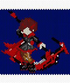 Ruby Rose attempt 1 - rose,rwby,panel,dynamic,action,enthusiasts,creative,passion,red,navy
