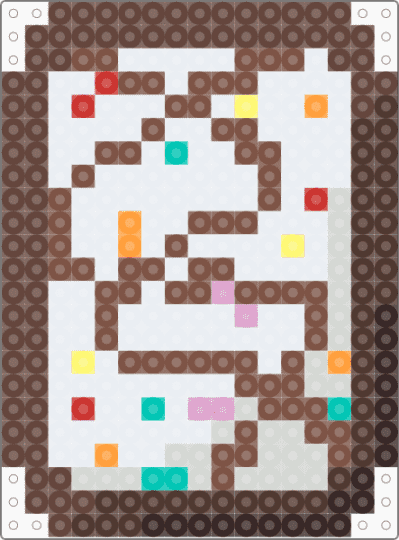 hot fudge sundae poptart - white,brown,tan,poptart,keychain,charm,trinket,food