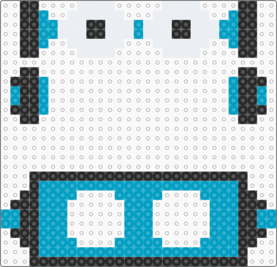 Following eye template - light blue,white