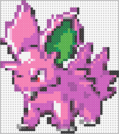 NIdoran-M Sprite - pink,pokemon,sprite,cute,nintendo,pixel,perler