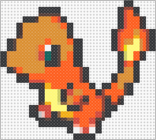 Charmander Box Sprite- 4 boards - red,orange,pokemon,sprite,cute,nintendo,perler,pixel
