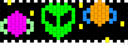 Space - black,green,orange,pink