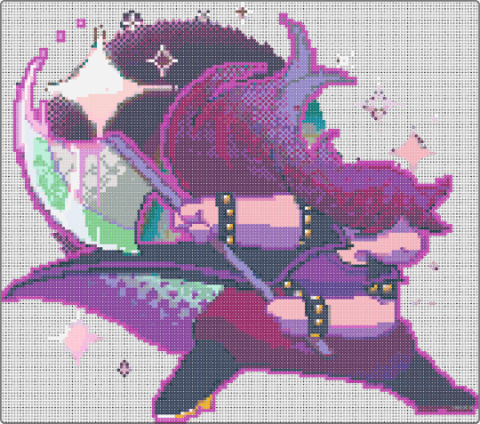 AXE.EXE - pink,purple,beige,susie,deltarune,utdr