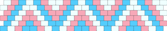 Discreet Trans Chevron Cuff - peyote stitch,pride,cuff,trans
