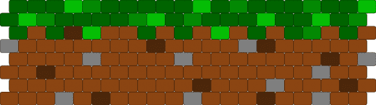 Minecraft Grass Block Cuff - green,red,peyote stitch,minecraft,cuff,grass block