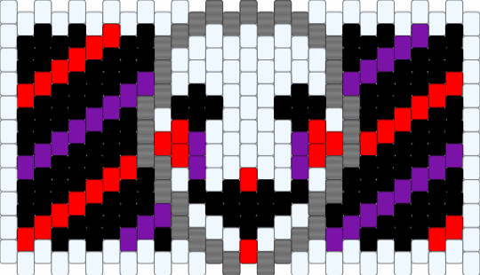 The Puppet Cuff - white,gray,fnaf,fnaf 2,the puppet,cuff,multi stitch,red,black