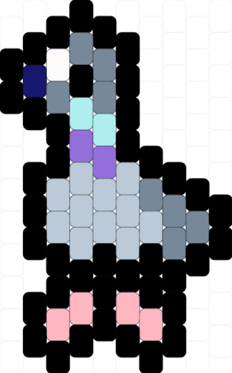 Pigeon :3 - black,pink,gray,pigeon,bird,birb,cute,grey