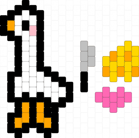 🪿silly goose charm🪿 +holdable items for ur goose - orange,pink,yellow