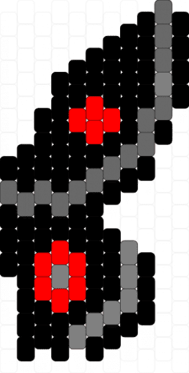 mothman wing - black,gray,red