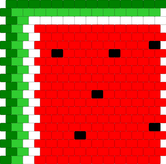 Watermelon Coaster - green,red