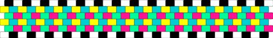 Retro distorted vaporwave blur cuff - yellow,light blue,teal,pink,cotddistortion