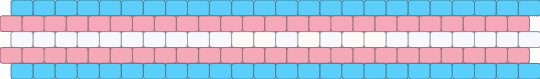 Trans pride lgbt peyote stitch cuff - light blue,pink,pride,queer,trans,genderqueer