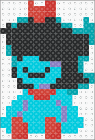 Aqua Plush - aqua, chapter5, character, deltarune, flower, light blue, red, tobyfox, undertale