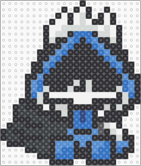 Chaos King Plush - black,blue,light blue,king,plush,plushie,undertale,deltarune,chaos king,lancers dad
